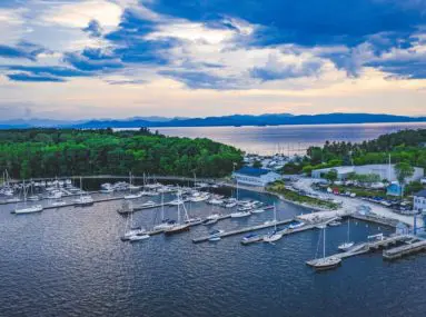 safe harbor shelburne shipyard aerial view