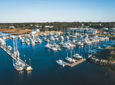 safe harbor south harbour village aerial view