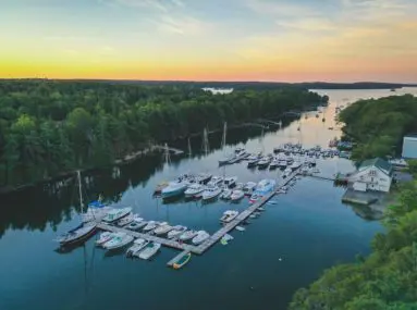 safe harbor great island aerial view