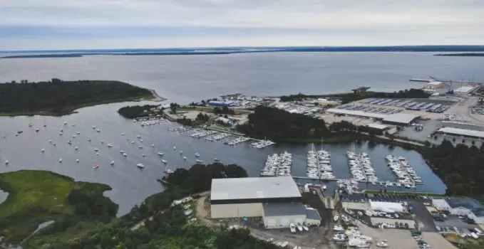 Safe Harbor Allen Harbor from above