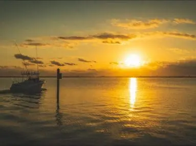 boat and sunset