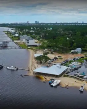 aerial view of privates cove