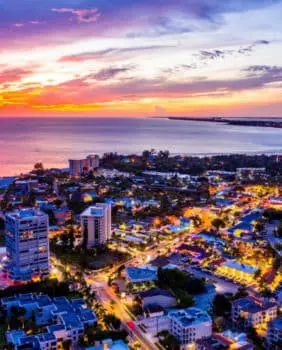 siesta key village sunset