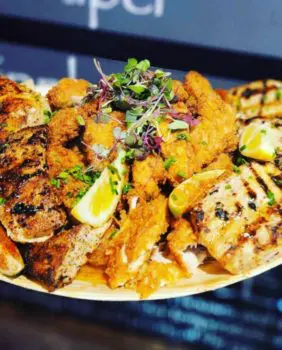 fried fish with lemon