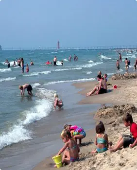 kids playing on beach