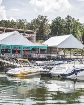 ski boating docked at marina