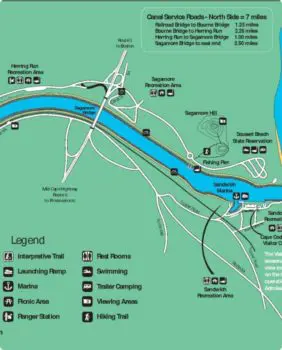 bike path along cape cod canal map