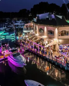 busy nightlife by marina