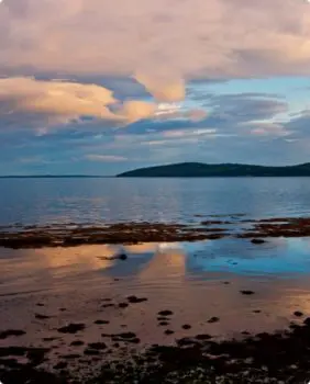 penobscot bay at sunset