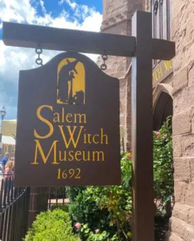 salem witch museum sign