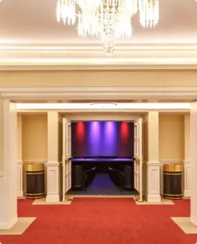 opening doors to a theatre