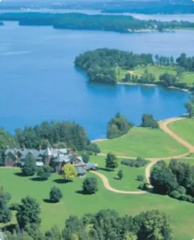 aerial view of shelburne farms