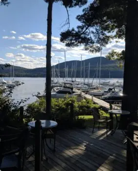 marina view from upper deck restaurant