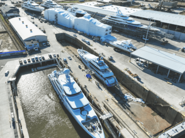 aerial view of savannah yacht center