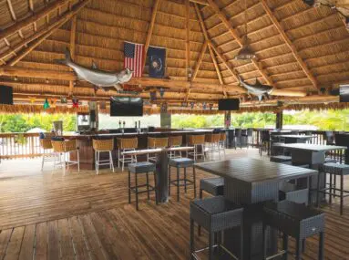 outside covered eating area