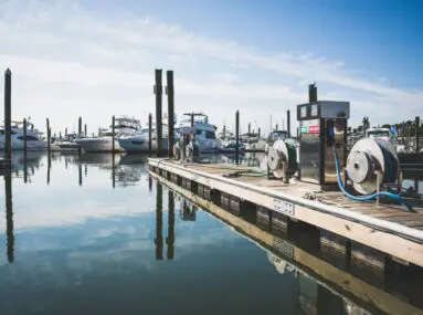 Close up picture of the gas dock
