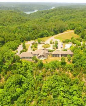aerial view of a resort