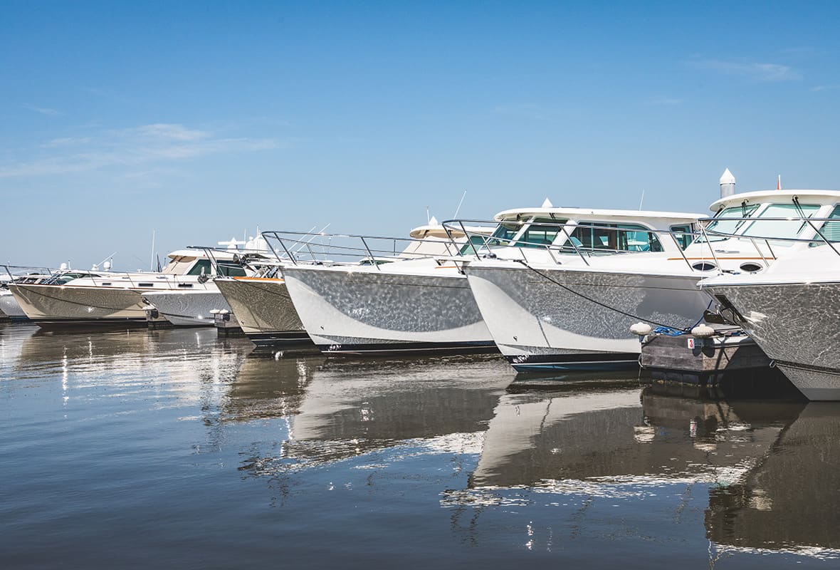 Boats at marina