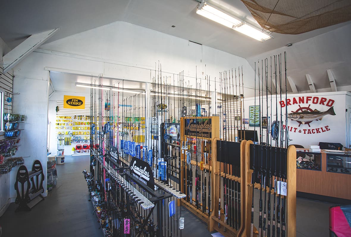 Inside of bait & tackle shop