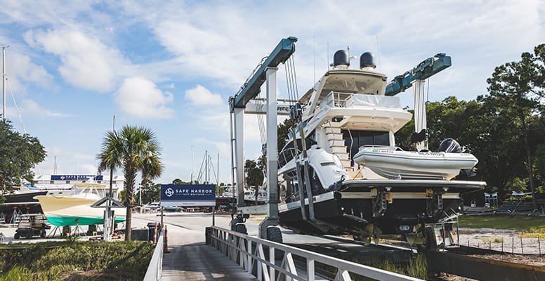 Boat in boat lift
