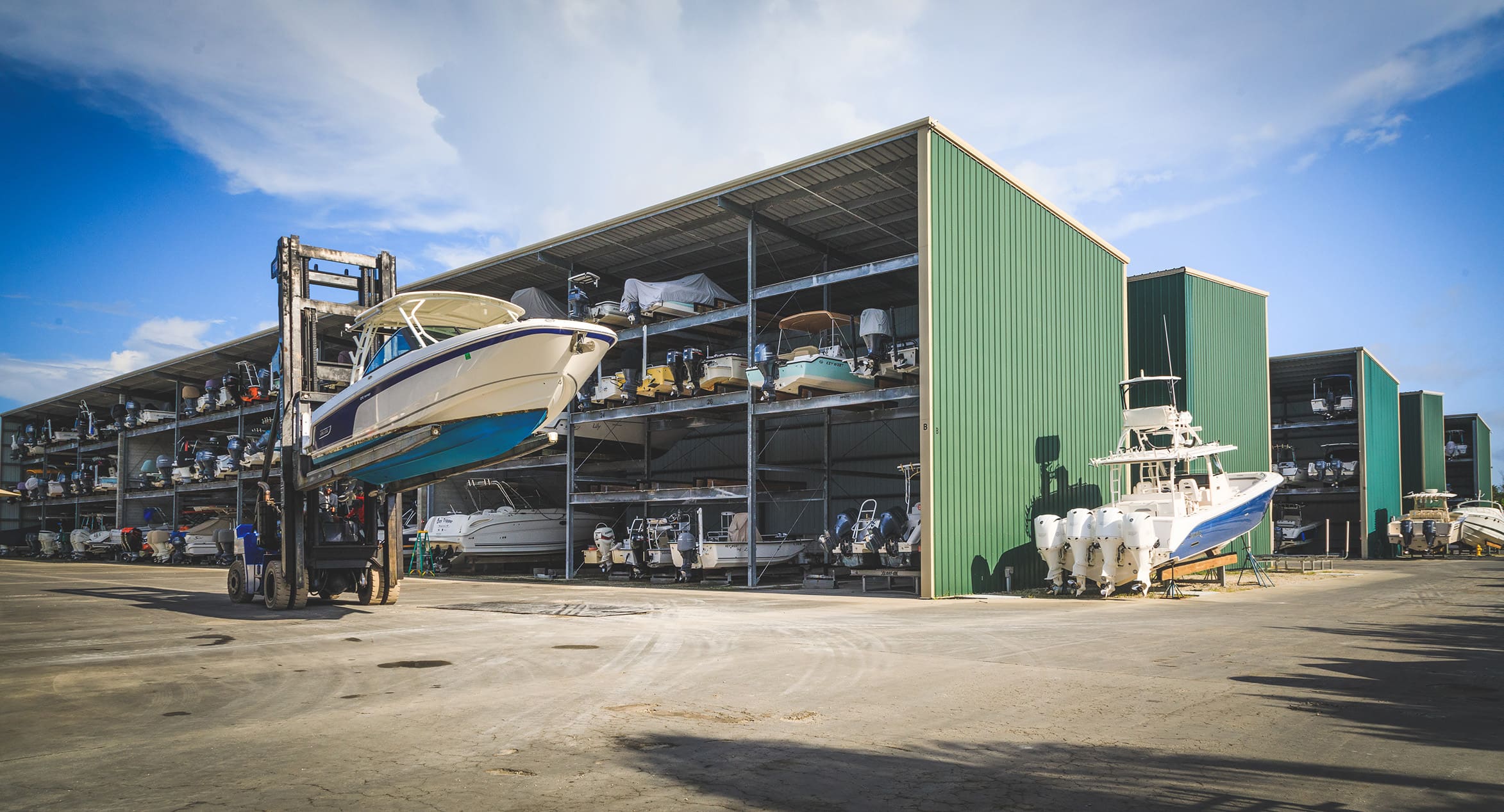 Dry, covered storage