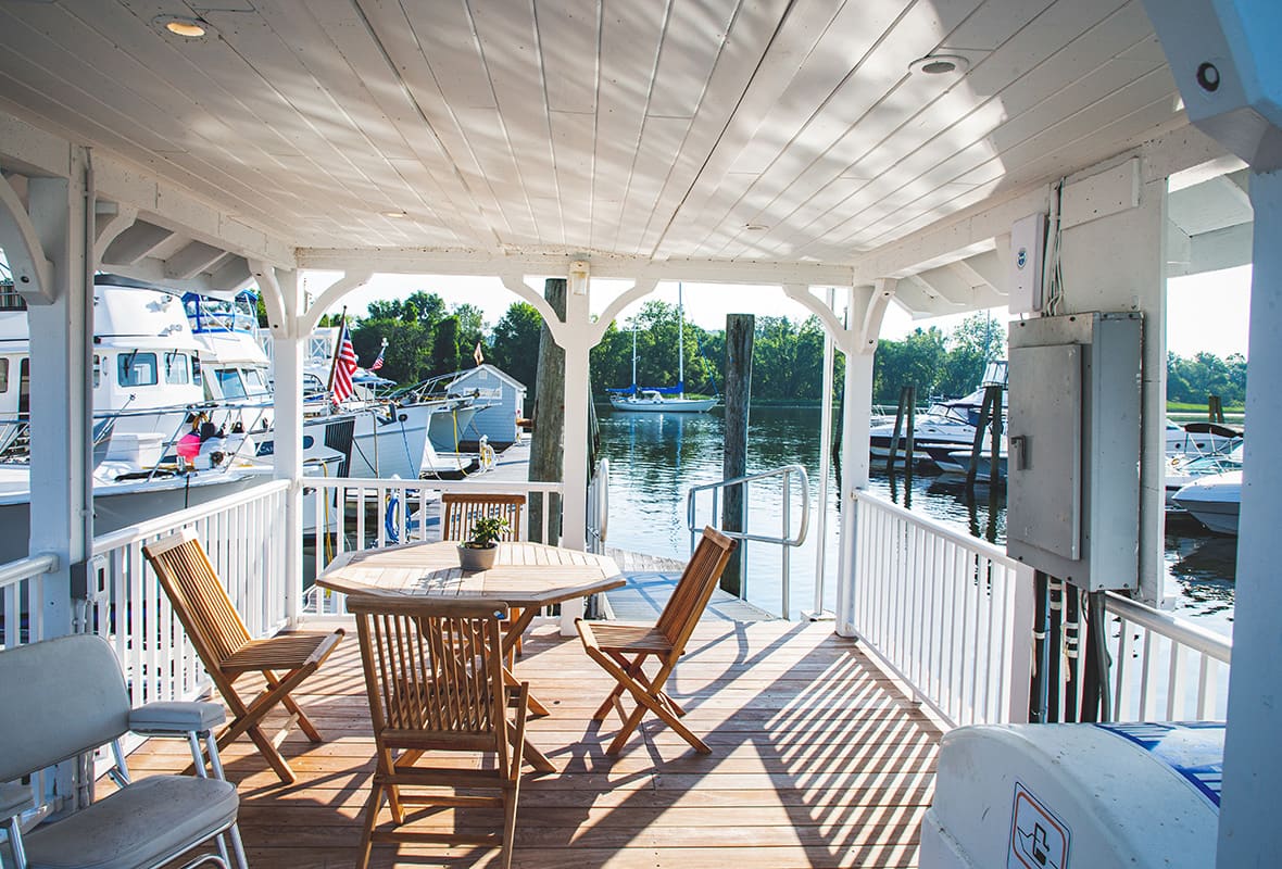 Eating area by water