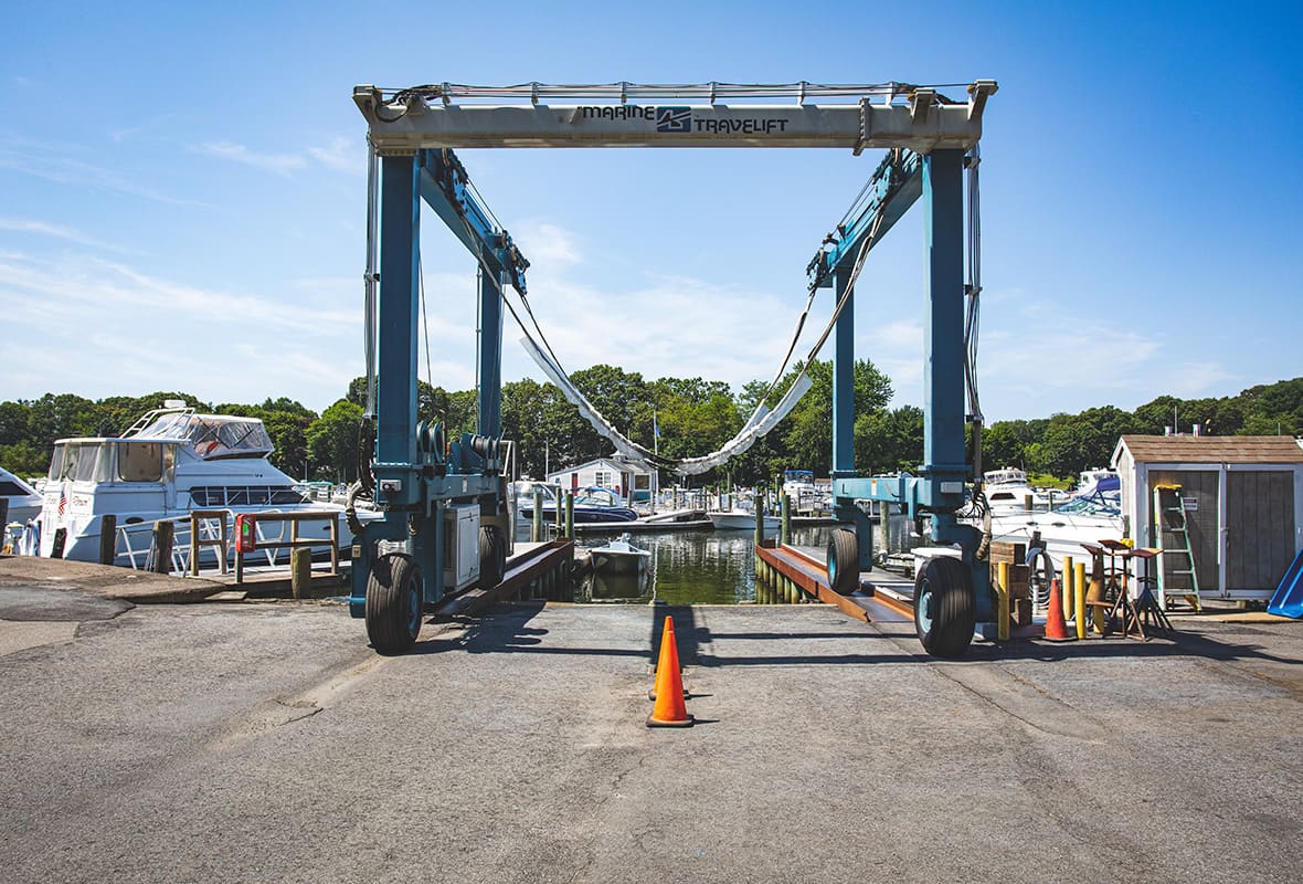 Boat lift by water