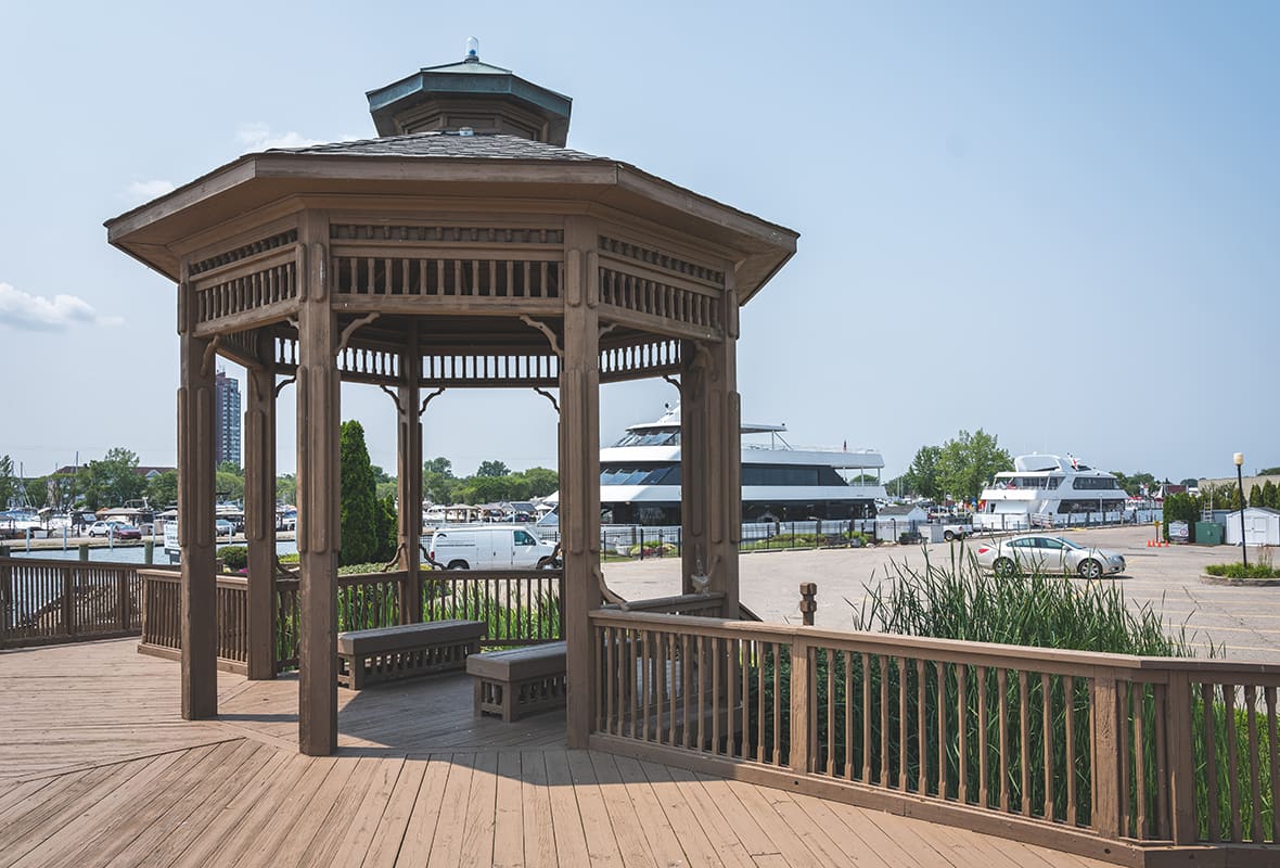 Gazebo at marina
