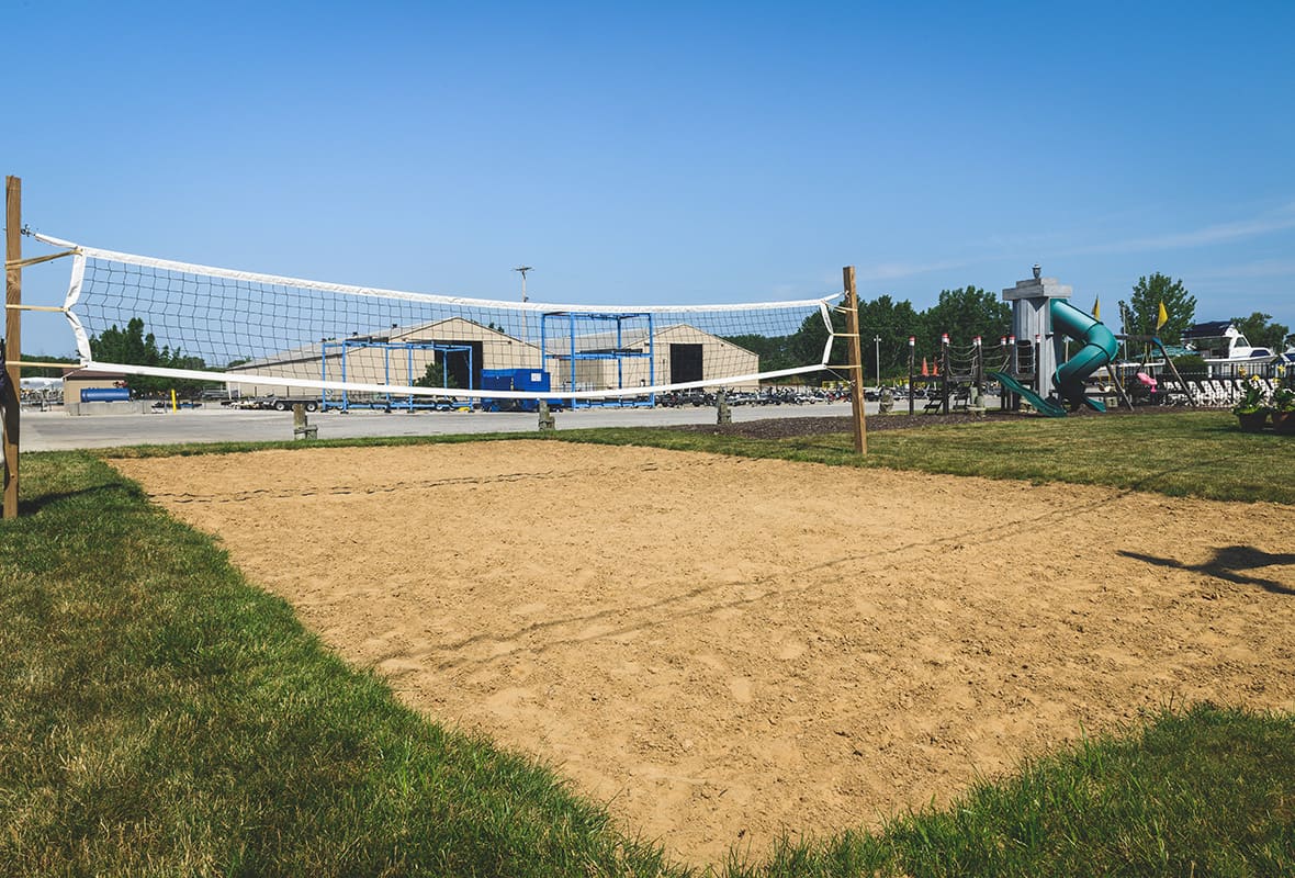Sand volleyball court
