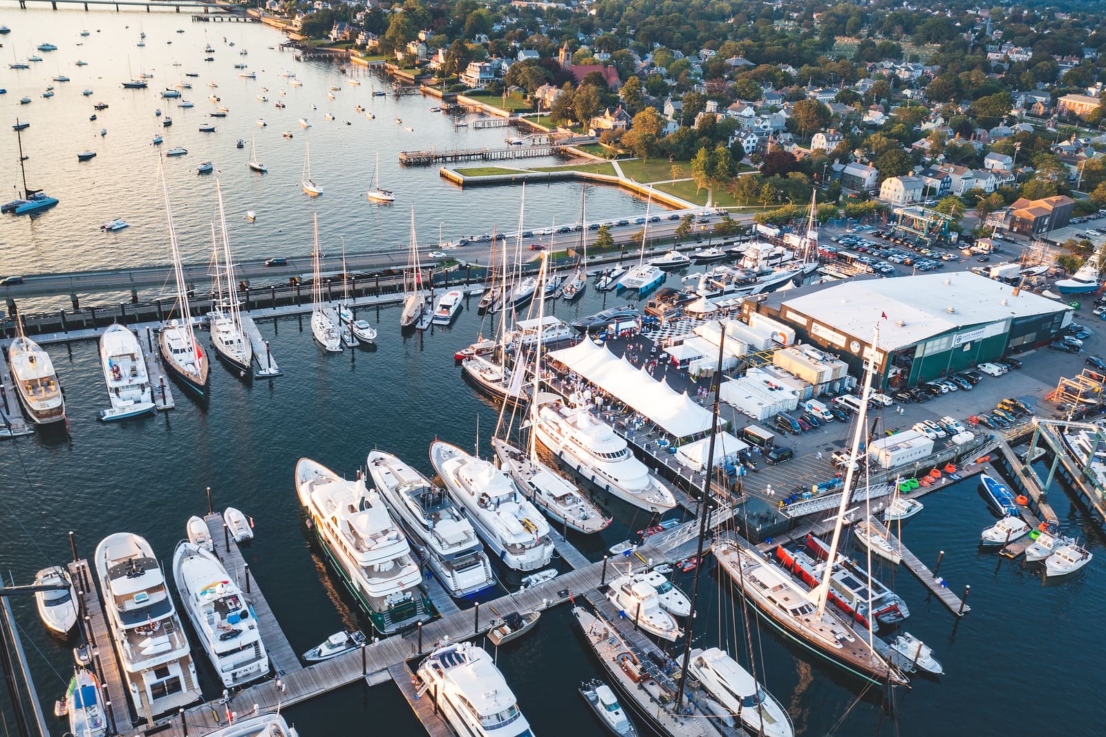 safe harbor newport shipyard aerial view