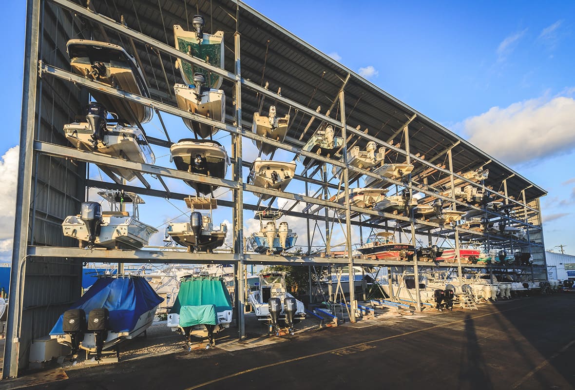 Covered storage facility