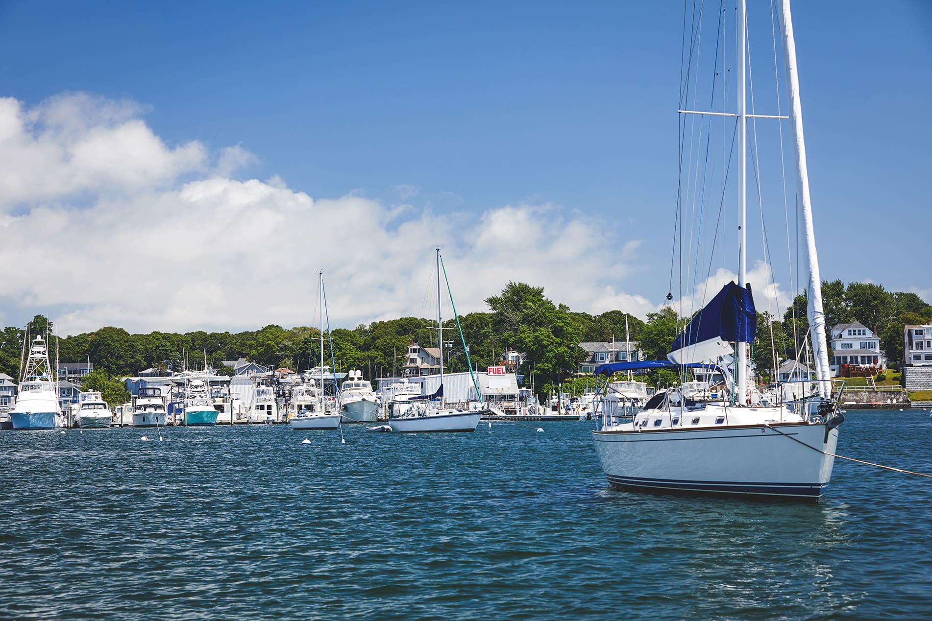 Boats sailing on water