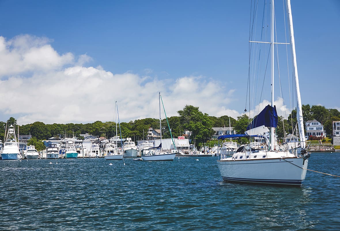 Boats sailing on water