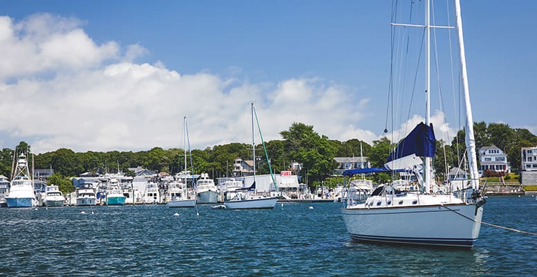 Boats sailing on water