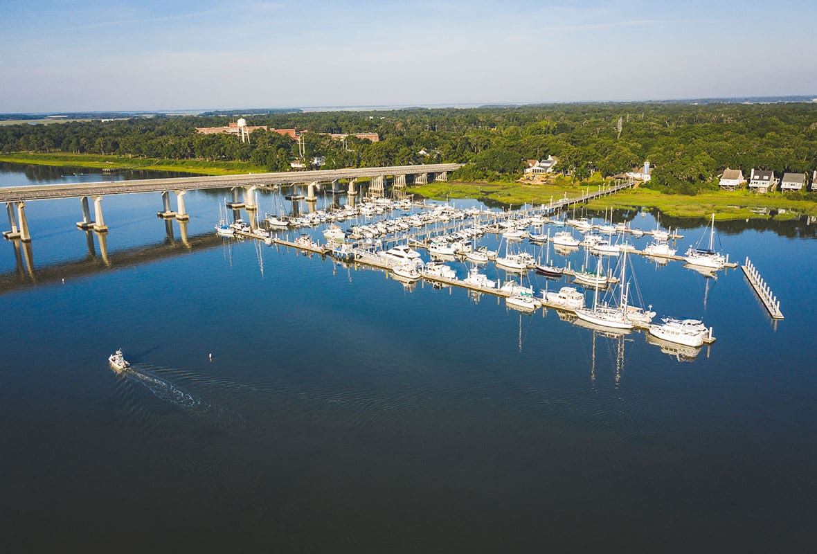 safe harbor port royal landing aerial view