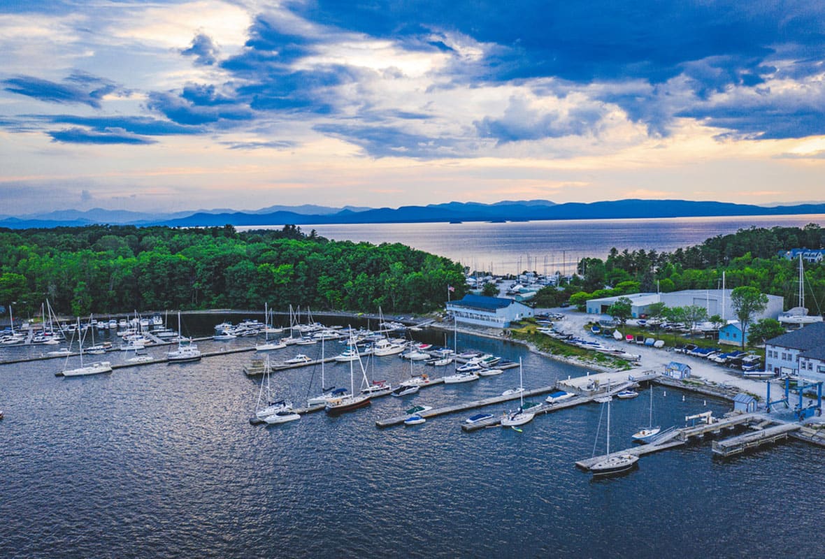 safe harbor shelburne shipyard aerial view