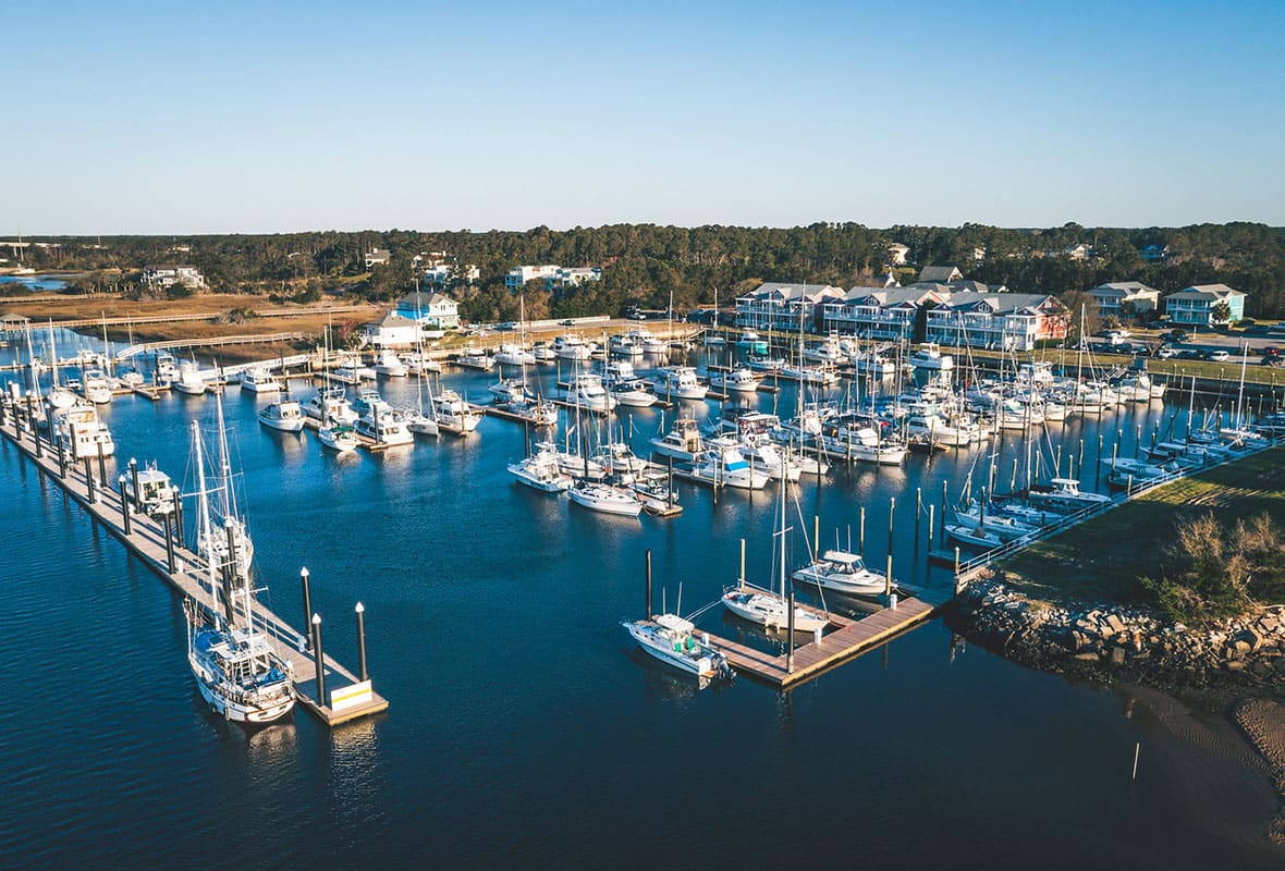 safe harbor south harbour village aerial view