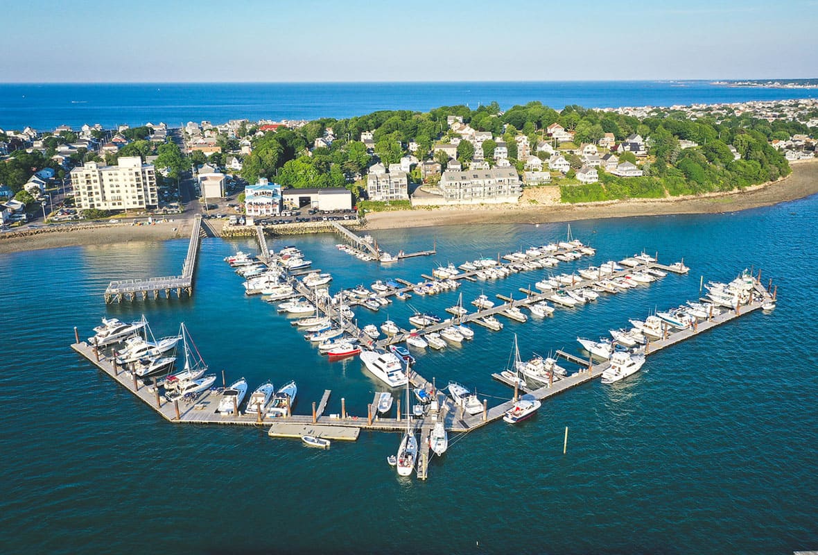 safe harbor sunset bay aerial view