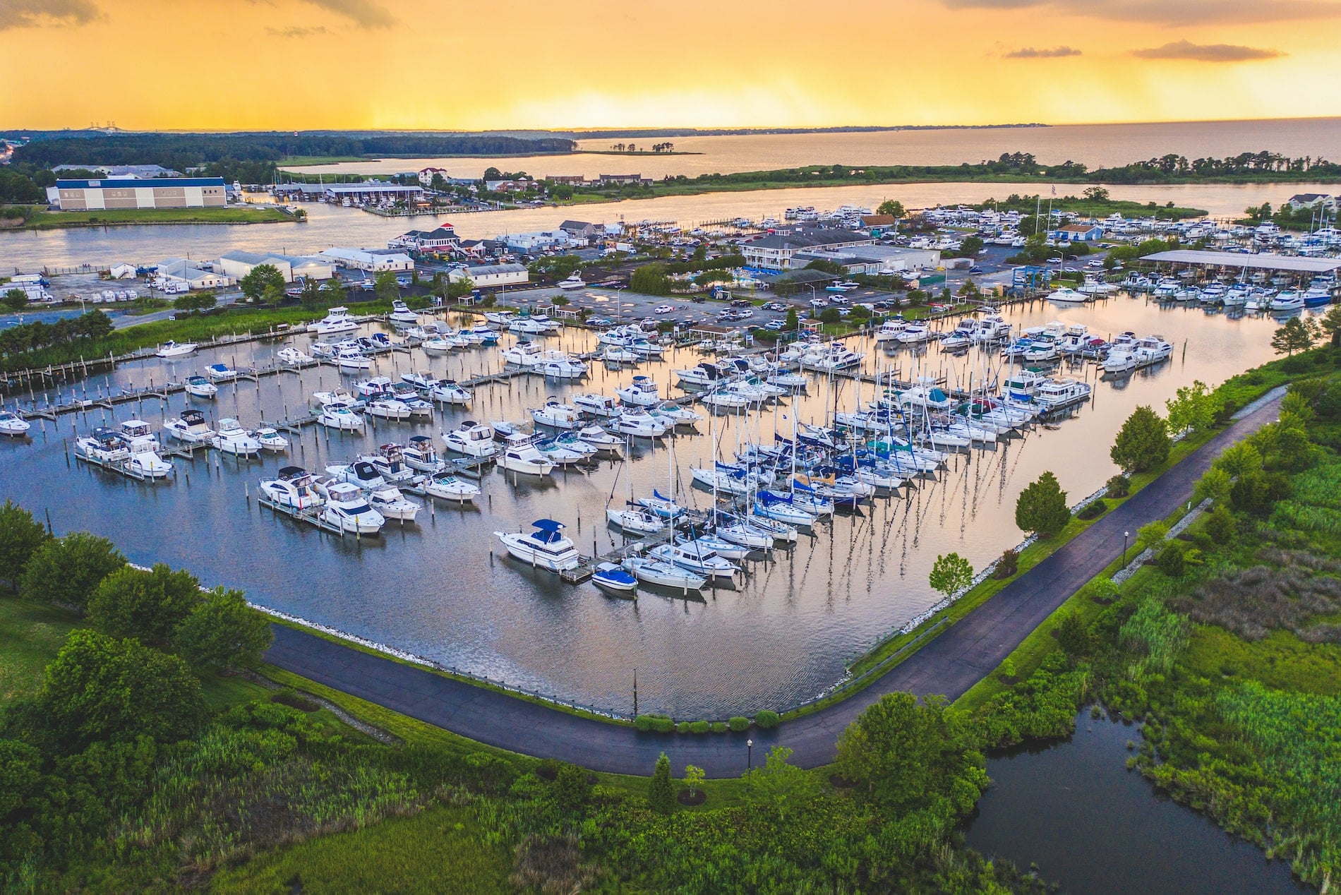 Aerial View of the Marina