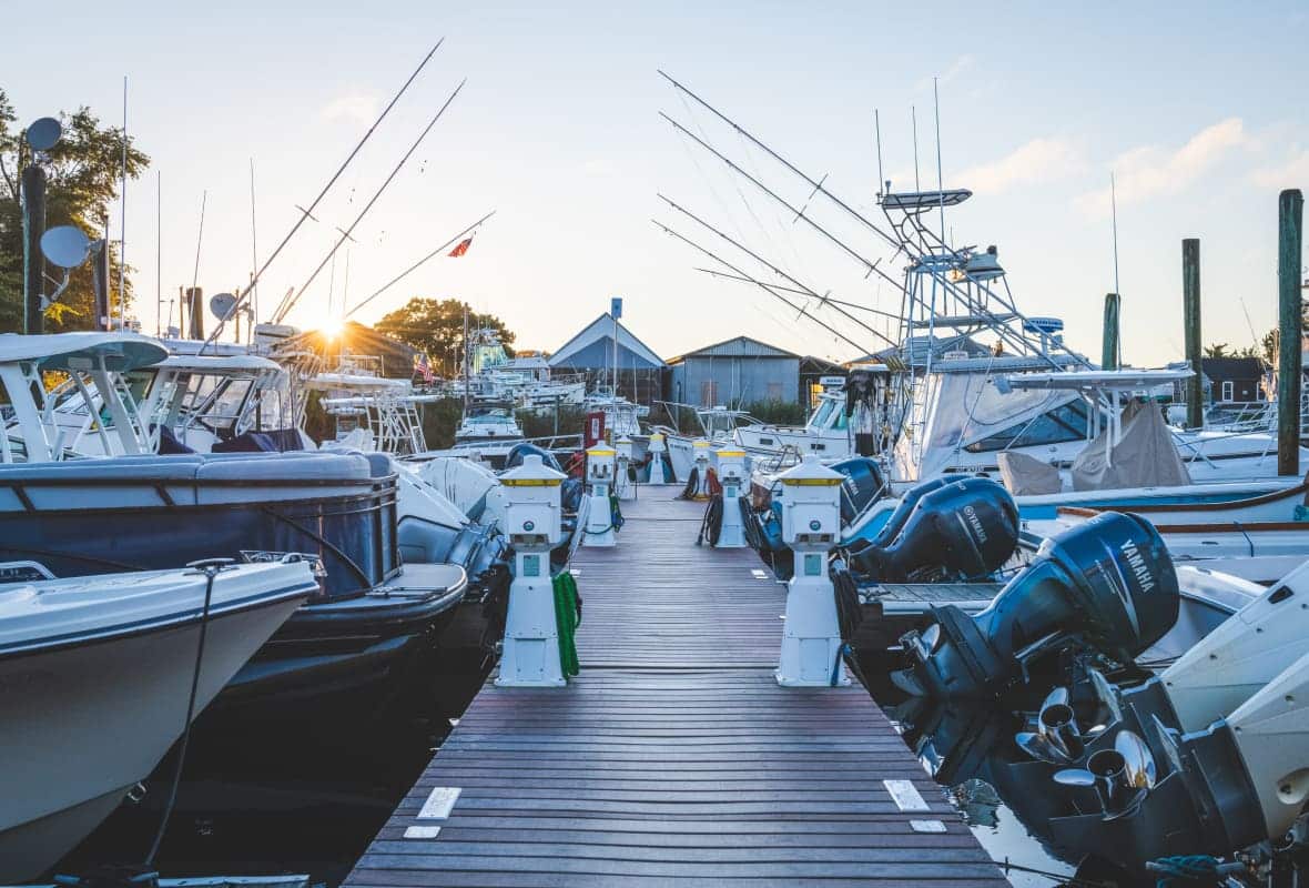 view of marina standing on the dock