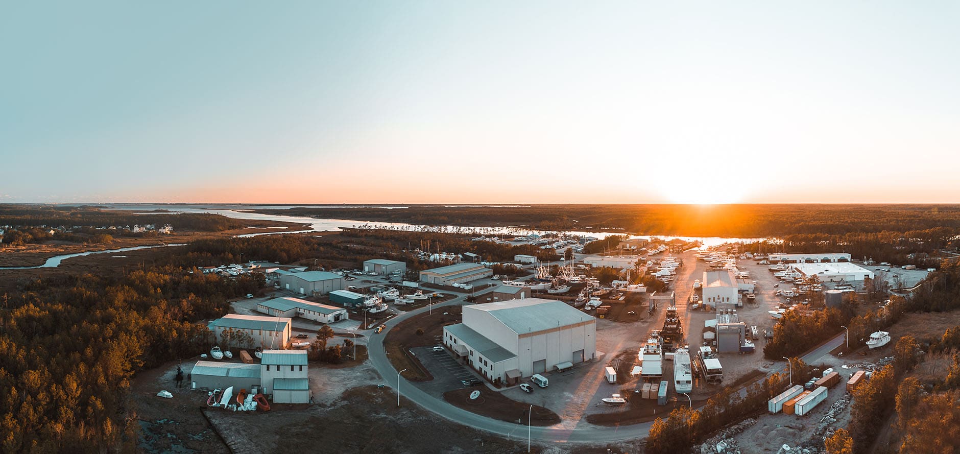 aerial view of safe harbor jarrett bay