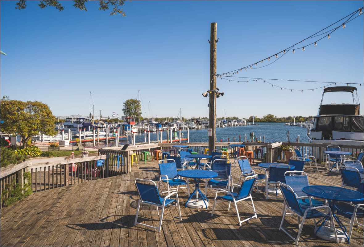 patio at marina