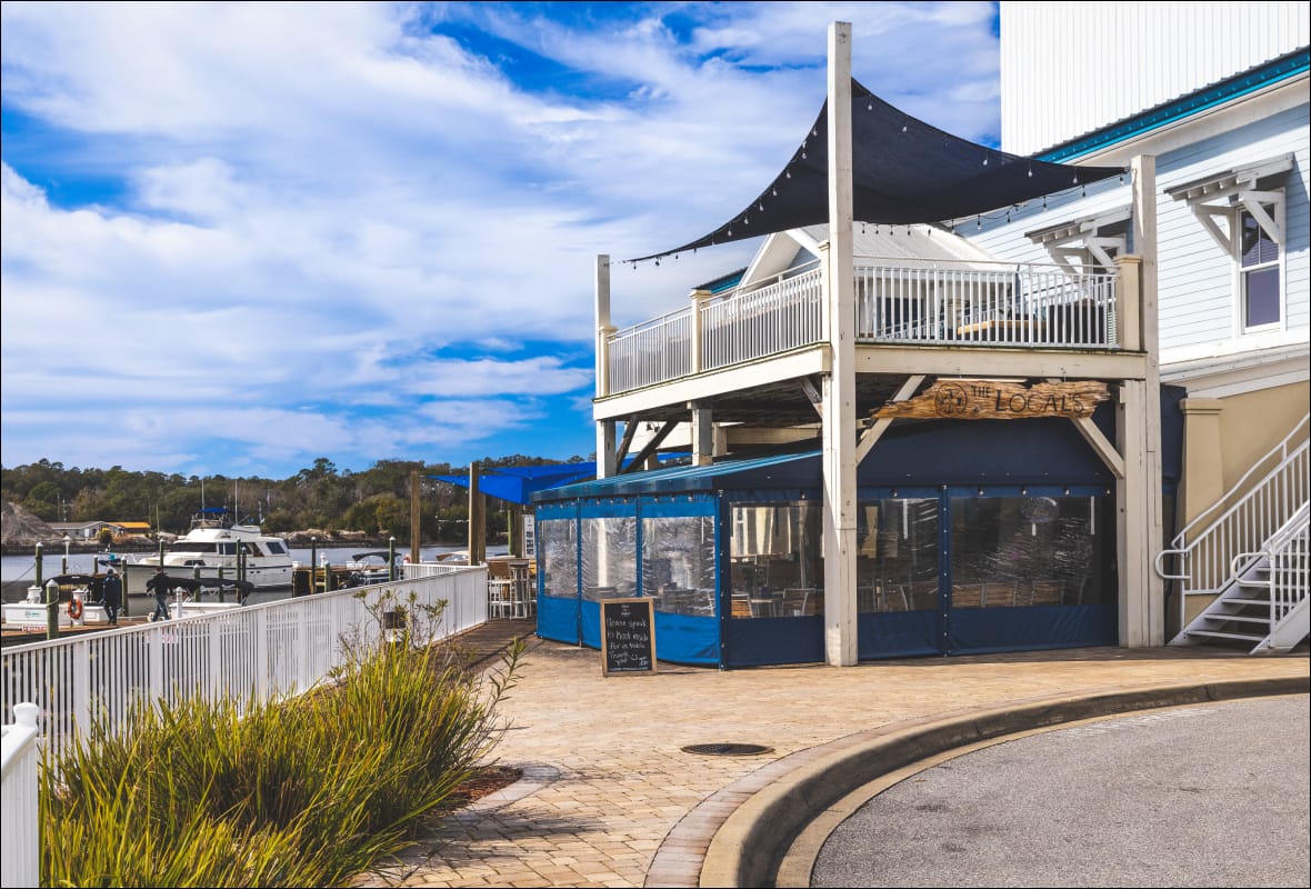 marina on bright day