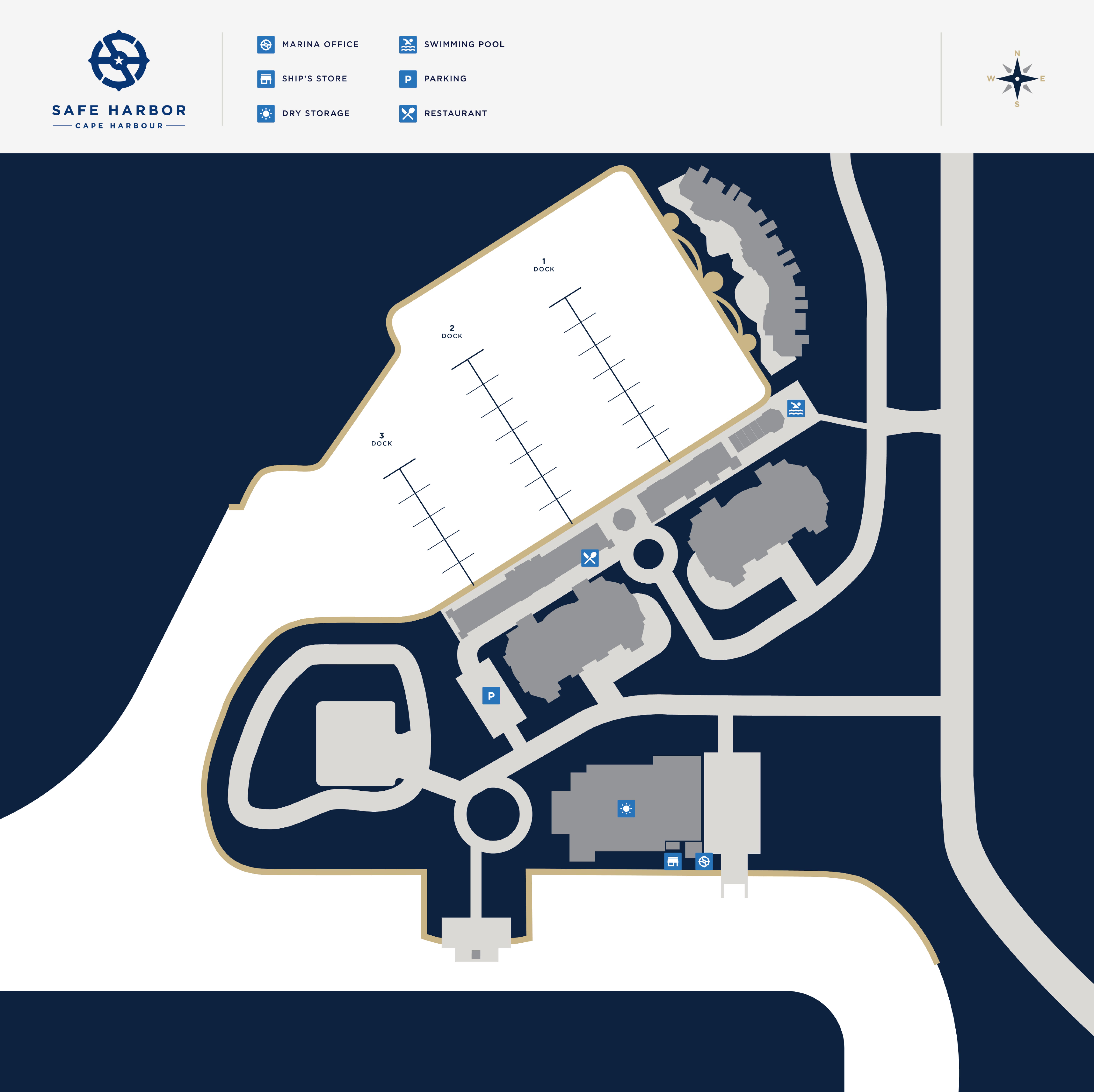 safe harbor cape harbour marina map