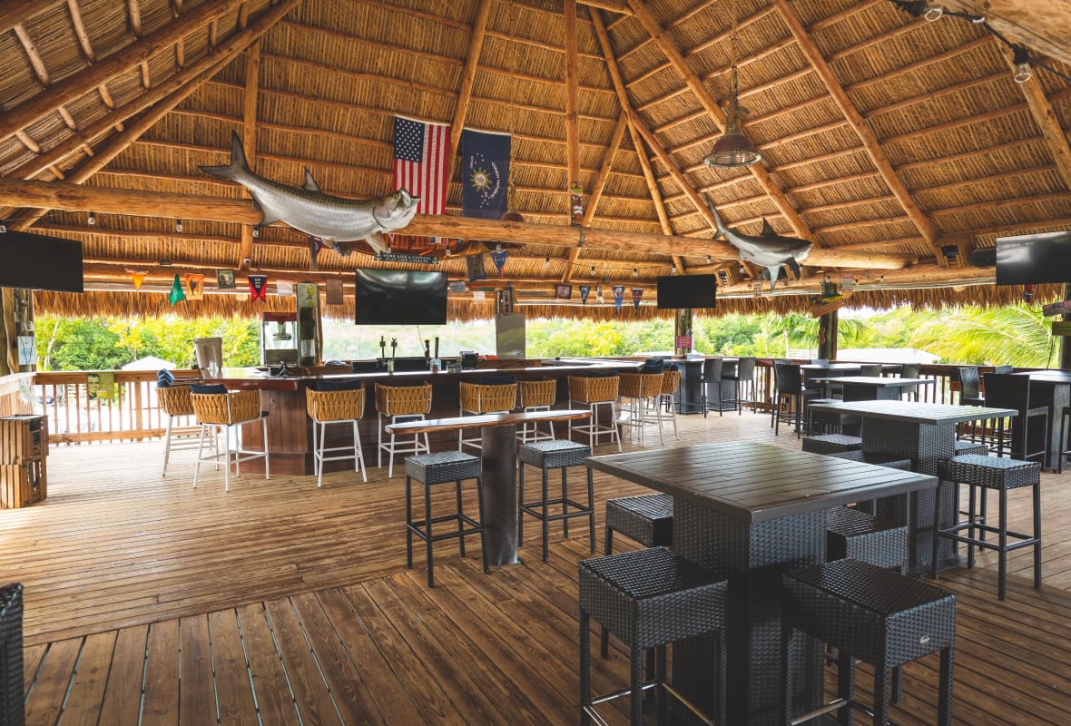 outside covered eating area