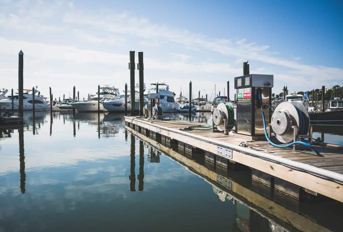 Close up picture of the gas dock