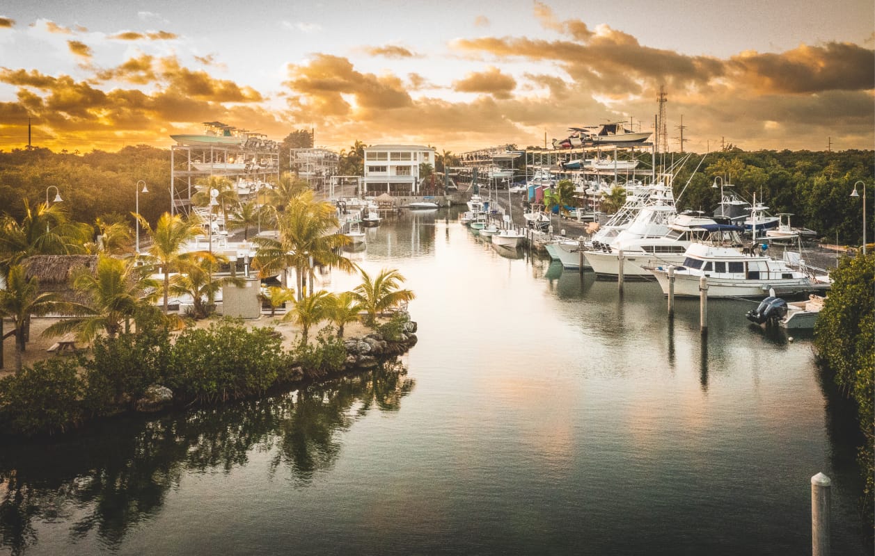 Safe Harbor Islamorada at sunset