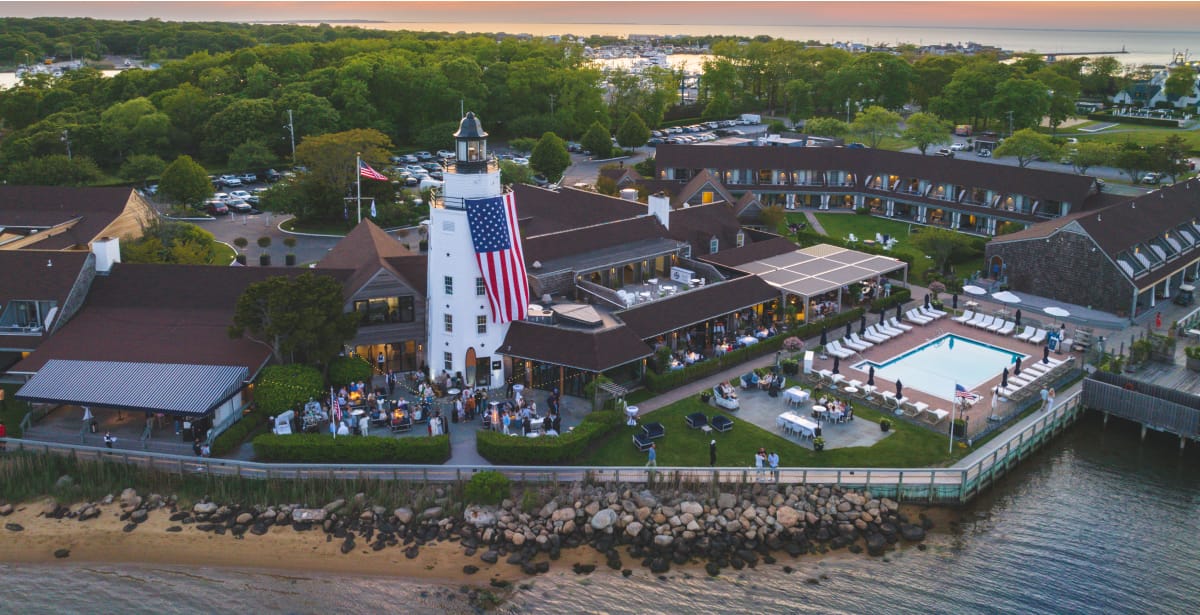 montauk yacht club from above