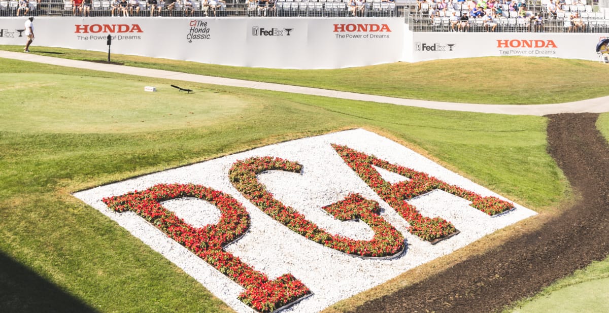 PGA sign at golf tournament